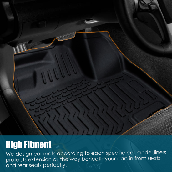 Car Mats for Honda CRV Hybrid Black All-Weather 