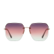 HD Contoured Edge Irregular Frame Sunglasses