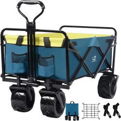 Foldable Heavy Duty Beach Wagon Cart