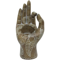 7.6'' H Buddha's hand Resin Tabletop Tealight Holder